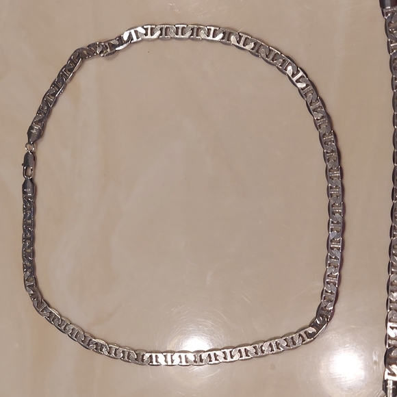 Men's stainless steel necklace and bracelet - Picture 1 of 3